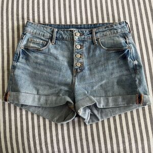 Old Navy High-Waisted Button-Fly OG Straight Cuffed Jean Shorts Size 6